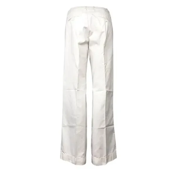 Gap Original White Khaki Original Boy Cut Wide Leg Distressed Trouser Style Pant - Picture 15 of 16